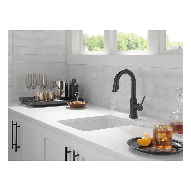 Bar Faucet Trinsic Touchless 1 Lever ADA Matte Black Touch2O Pull Down 2 Function Gooseneck 360 DEG Swivel 1.8 Gallons per Minute - Image 3