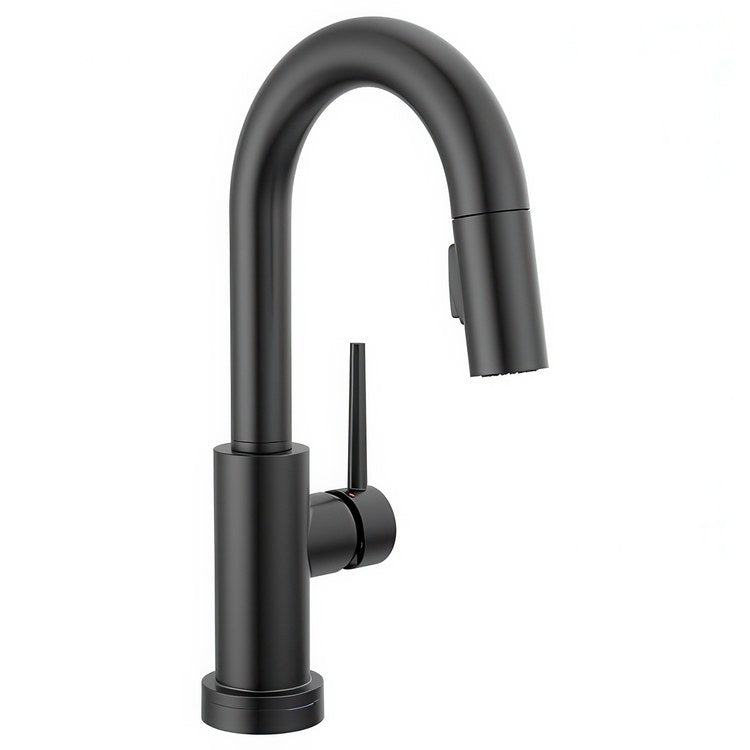 Bar Faucet Trinsic Touchless 1 Lever ADA Matte Black Touch2O Pull Down 2 Function Gooseneck 360 DEG Swivel 1.8 Gallons per Minute - Image 1