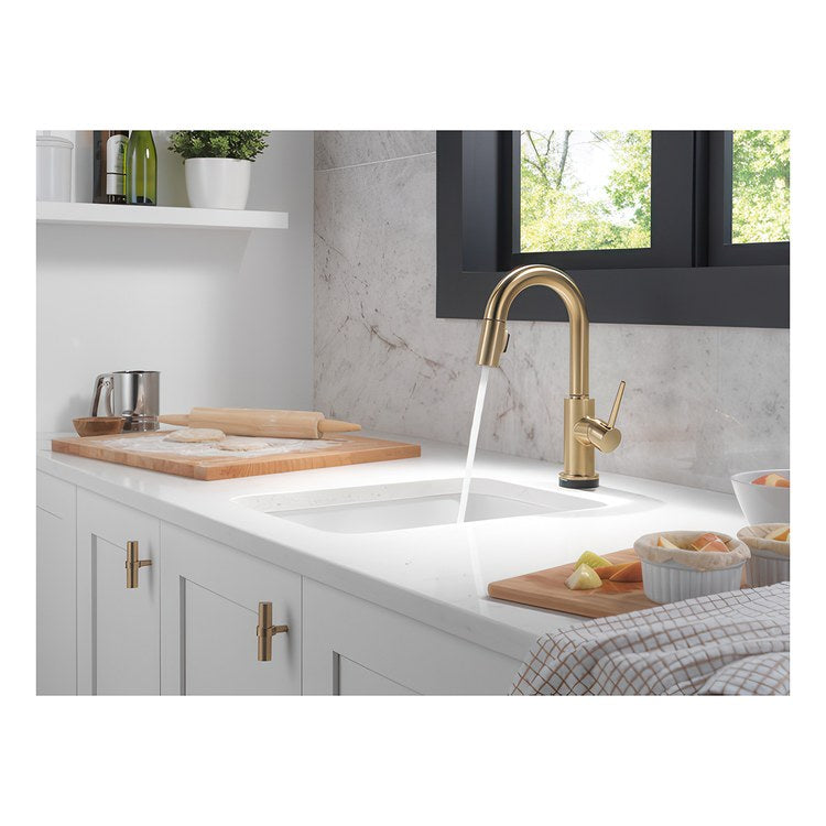 Bar Faucet Trinsic Touchless 1 Lever ADA Brilliance Champagne Bronze Touch2O Pull Down 2 Function Gooseneck 360 DEG Swivel 1.8 Gallons per Minute - Image 3