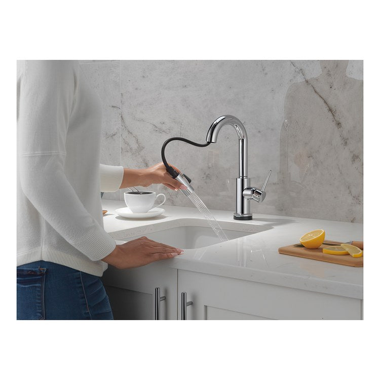Bar Faucet Trinsic Touchless 1 Lever ADA Chrome Touch2O Pull Down 2 Function Gooseneck 360 DEG Swivel 1.8 Gallons per Minute - Image 2