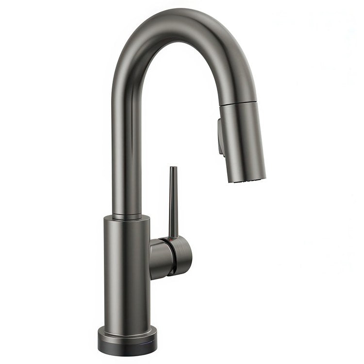 Bar Faucet Trinsic Touchless 1 Lever ADA Black Stainless Touch2O Pull Down 2 Function Gooseneck 360 DEG Swivel 1.8 Gallons per Minute - Image 1