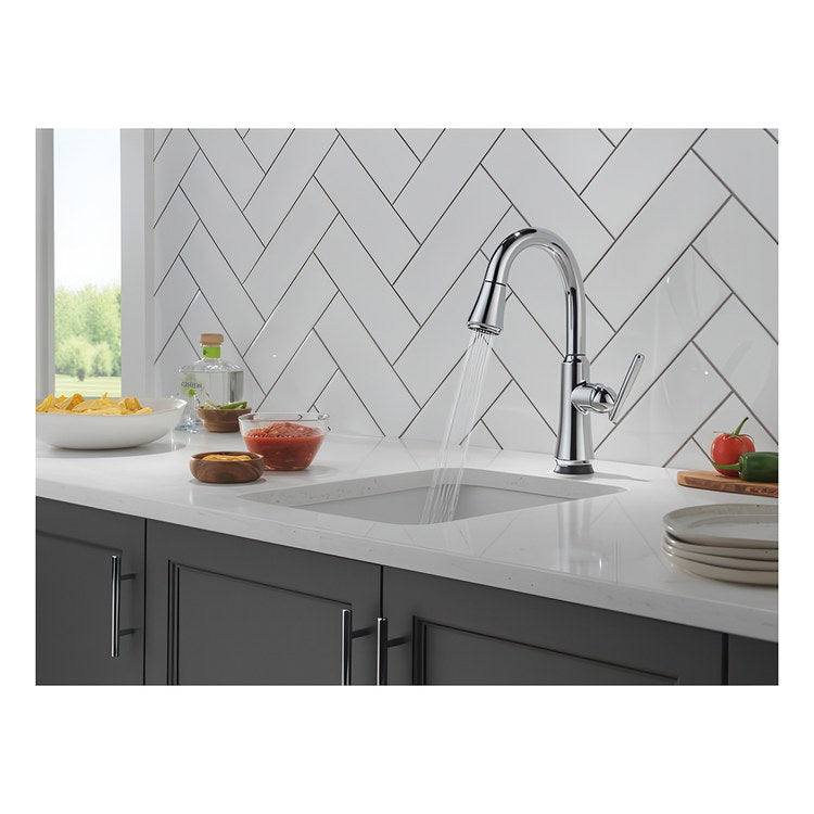 Bar Faucet Coranto 1 Lever ADA Polished Chrome Touch2O Touchless Pull Down 3 Function Gooseneck 360 DEG Swivel 1.8 Gallons per Minute - Image 2