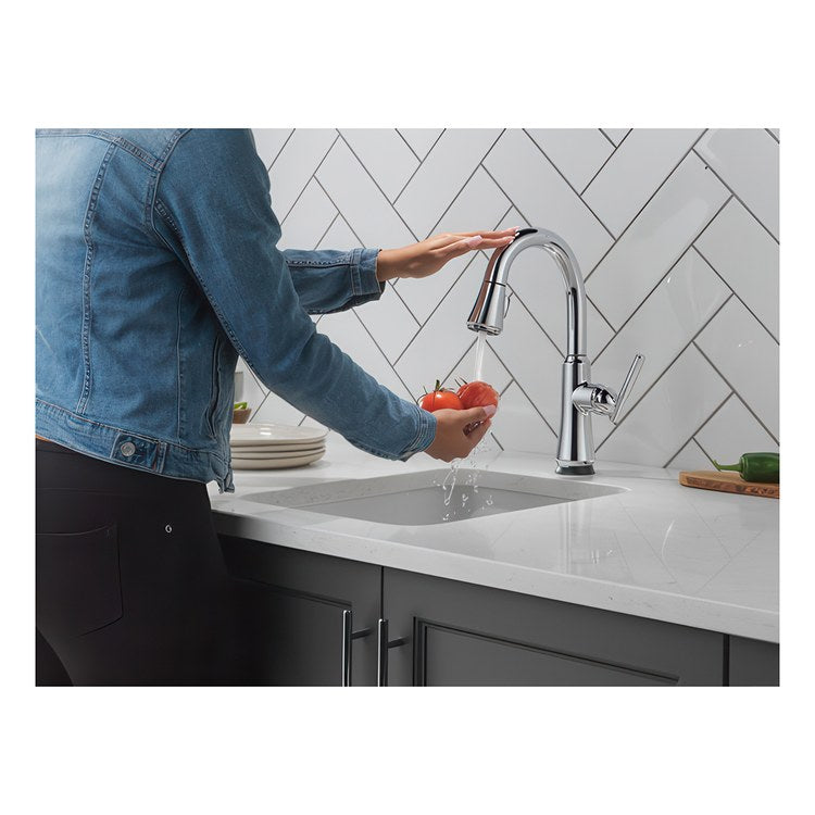 Bar Faucet Coranto 1 Lever ADA Polished Chrome Touch2O Touchless Pull Down 3 Function Gooseneck 360 DEG Swivel 1.8 Gallons per Minute - Image 3