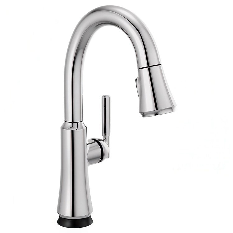 Bar Faucet Coranto 1 Lever ADA Polished Chrome Touch2O Touchless Pull Down 3 Function Gooseneck 360 DEG Swivel 1.8 Gallons per Minute - Image 1