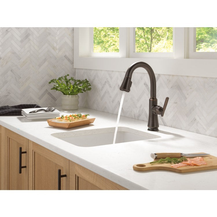 Bar Faucet Coranto 1 Lever ADA Venetian Bronze Touch2O Touchless Pull Down 3 Function Gooseneck 360 DEG Swivel 1.8 Gallons per Minute - Image 3