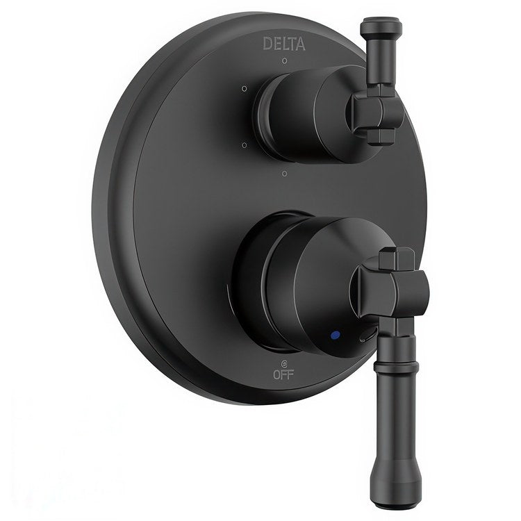 Diverter Trim Broderick 14 Series 6 Setting Matte Black 2 Lever ADA