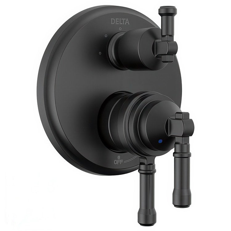 Diverter Trim Broderick 17 Series 3 Setting Matte Black 3 Lever ADA for 3 Setting Diverter Rough