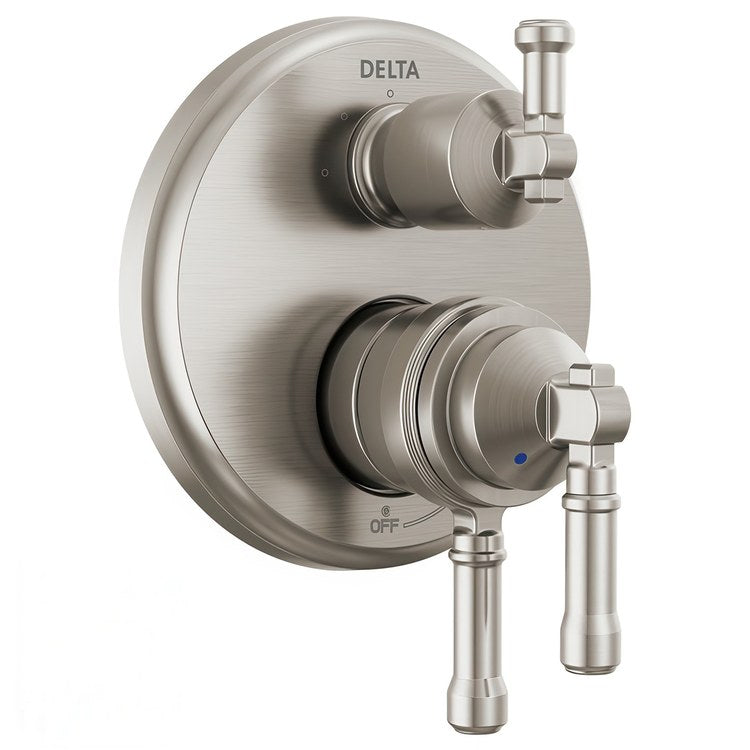 Diverter Trim Broderick 17 Series 3 Setting Lumicoat Stainless Steel 3 Lever ADA for 3 Setting Diverter Rough