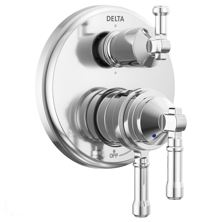 Diverter Trim Broderick 17 Series 6 Setting Lumicoat Polished Chrome 3 Lever ADA for 6 Setting Diverter Rough