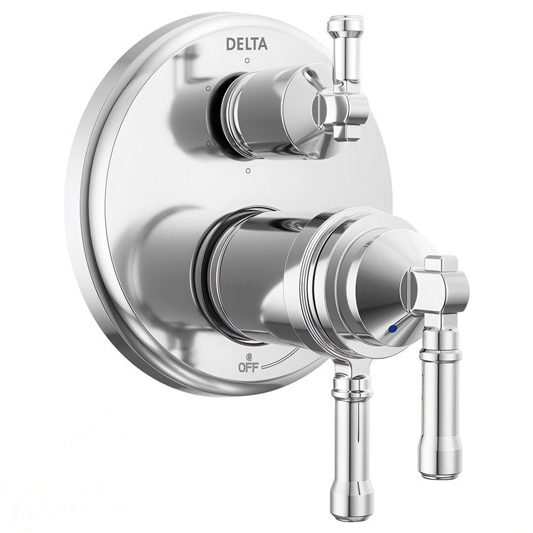 Diverter Trim Broderick 17T Series 6 Setting Lumicoat Polished Chrome 3 Lever ADA