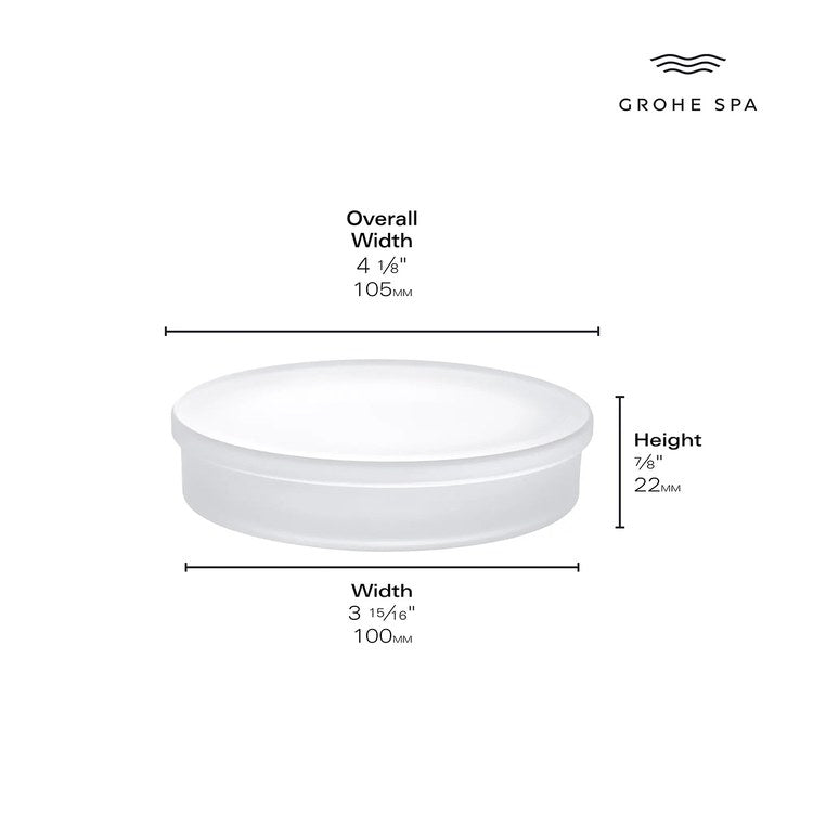 Soap Dish Atrio Opaque White Glass - Image 2