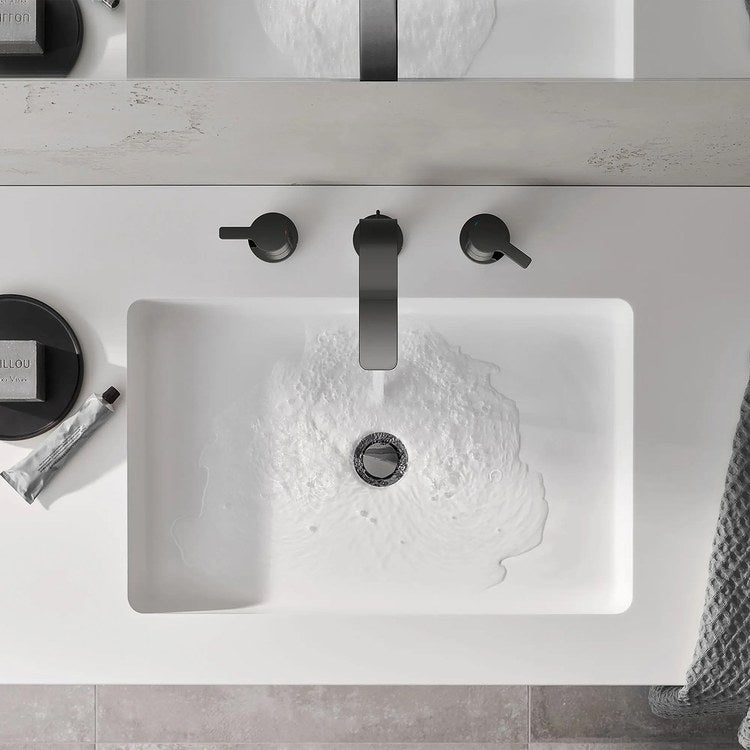 Lavatory Faucet Lineare Widespread Medium Hard Graphite 1.2 Gallons per Minute - Image 3