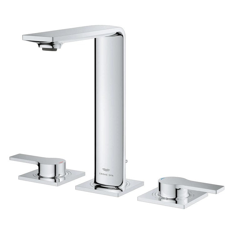 Lavatory Faucet Allure New Medium Widespread 8 Inch Spread 2 Lever ADA WaterSense/CALGreen/cUPC StarLight Chrome 1.2 Gallons per Minute Deck 3 Hole EcoJoy - Image 2