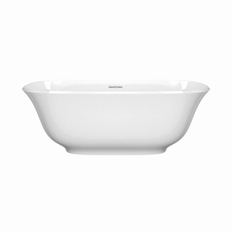 Freestanding Tub Amiata 60 x 29 Inch Soaking Less Overflow Standard White Gloss Center Drain Oval - Image 1