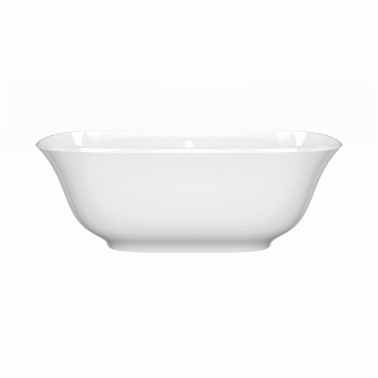 Freestanding Tub Amiata 60 x 29 Inch Soaking with Overflow Standard White Gloss Center Drain Oval - Image 1
