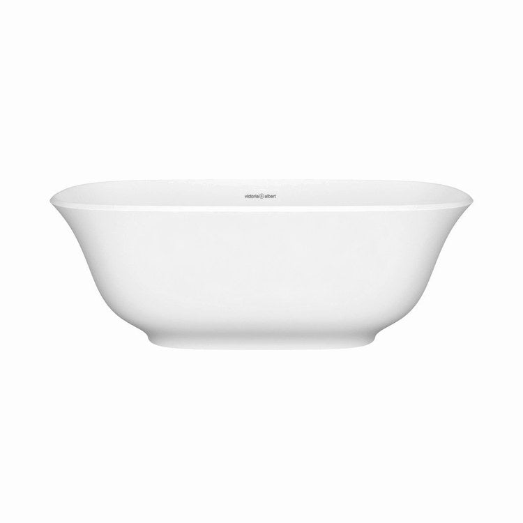 Freestanding Tub Amiata 60 x 29 Inch Soaking Less Overflow Standard Matte White Center Drain Oval - Image 1