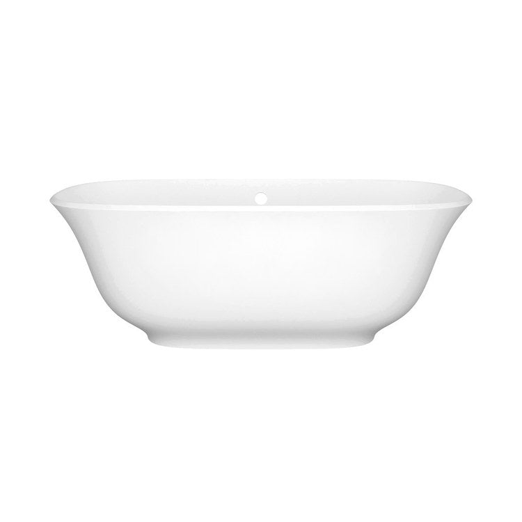 Freestanding Tub Amiata 60 x 29 Inch Soaking with Overflow Standard Matte White Center Drain Oval - Image 1