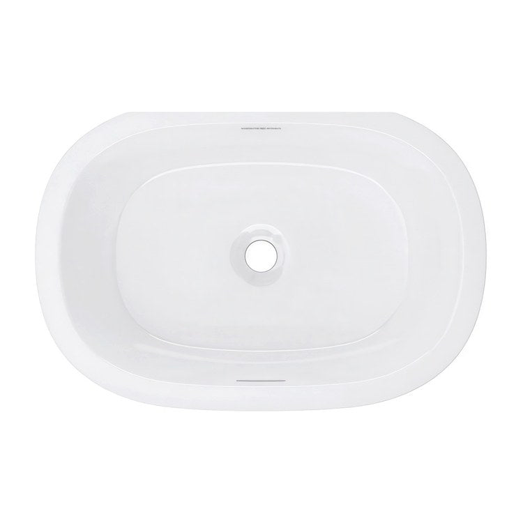 Lavatory Sink Barcelona Undermount with Internal Overflow 21 x 14 Inch Oval Standard White Gloss