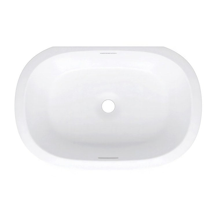 Lavatory Sink Barcelona Undermount with Internal Overflow 21 x 14 Inch Oval Standard Matte White
