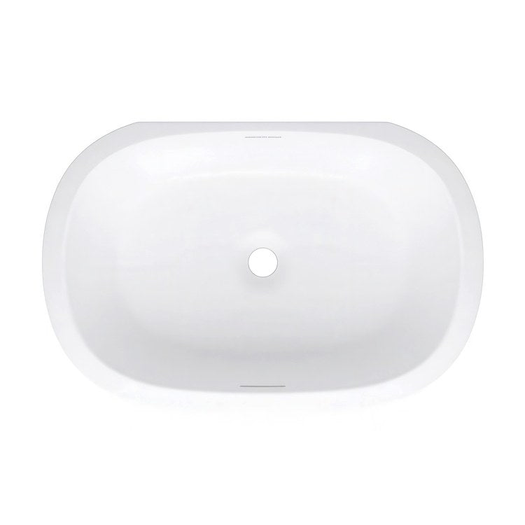 Lavatory Sink Barcelona Undermount with Internal Overflow 22 x 15 Inch Oval Standard Matte White