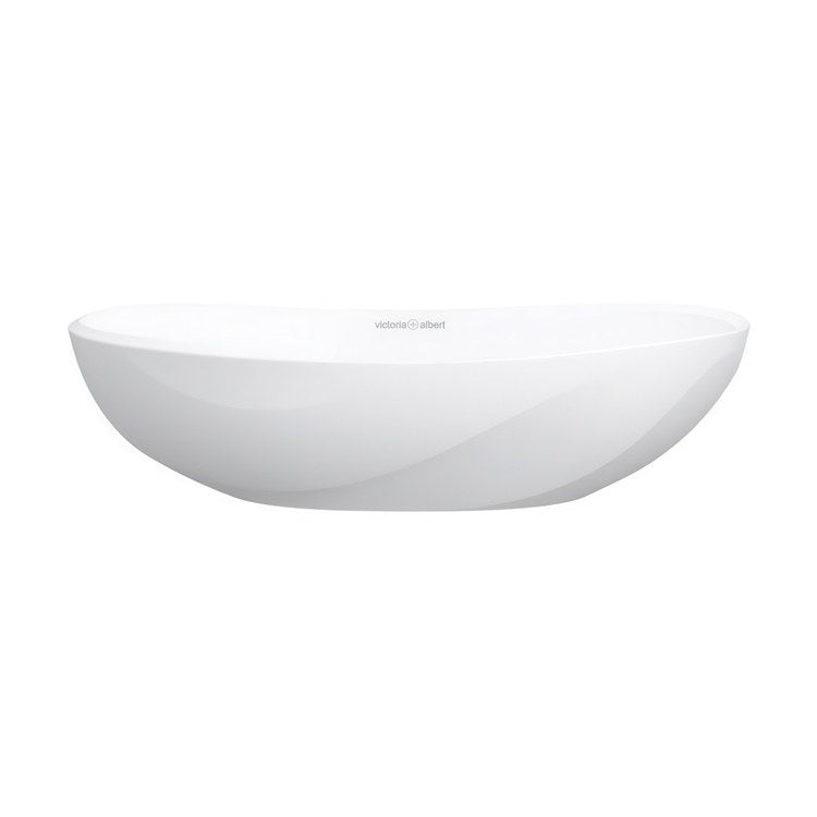 Lavatory Sink Seros Vessel with Internal Overflow 21 x 11 Inch Oval Standard Matte White