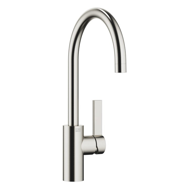 Kitchen Faucet TARA ULTRA Mixer 1 Lever ADA Brushed Platinum Pull Down 2 Function Gooseneck 360 DEG Swivel 1 Hole Deck 1.5 Gallons per Minute - Image 1
