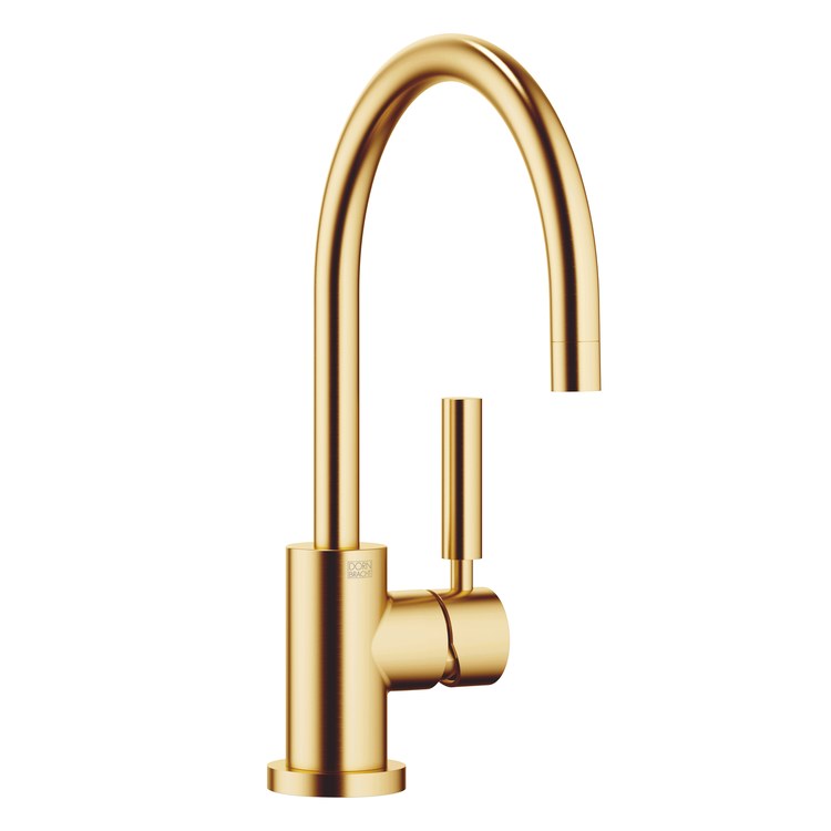 Kitchen Faucet TARA Deck Mount Mixer 1 Lever ADA Brushed Durabrass Swivel 360DEG 1 Hole 1.5 Gallons per Minute - Image 1