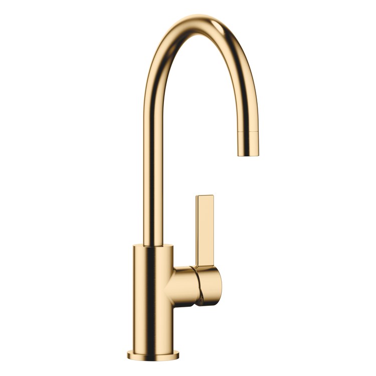 Kitchen Faucet TARA ULTRA Bar Tap 1 Lever ADA Brushed Durabrass Pull Down Gooseneck 360 DEG Swivel 1 Hole Deck 1.5 Gallons per Minute - Image 1