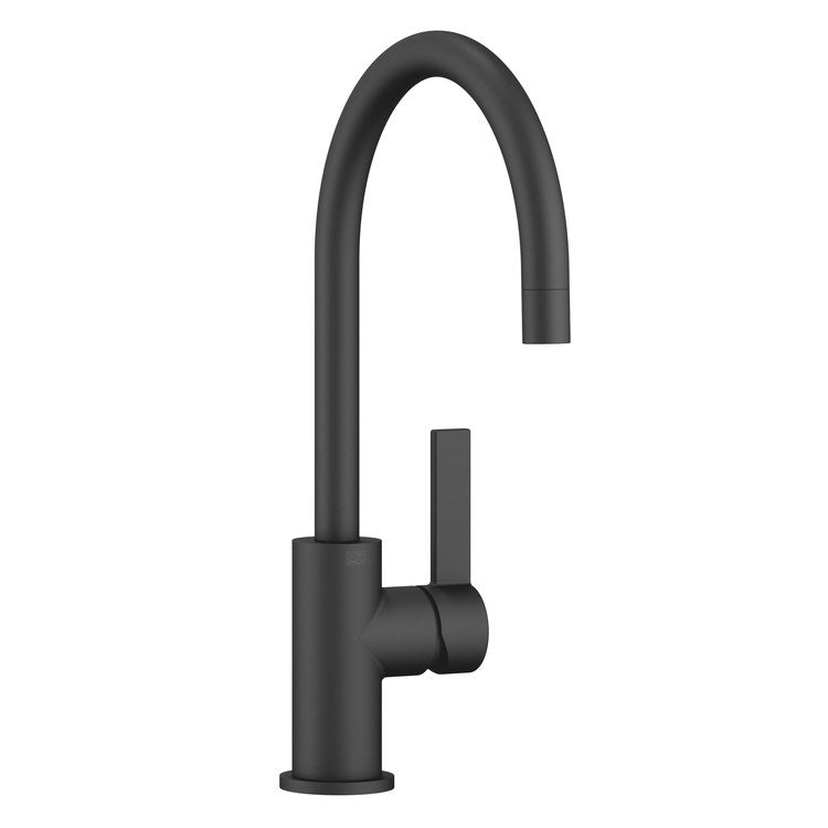 Kitchen Faucet TARA ULTRA Bar Tap 1 Lever ADA Matte Black Pull Down Gooseneck 360 DEG Swivel 1 Hole Deck 1.5 Gallons per Minute - Image 1