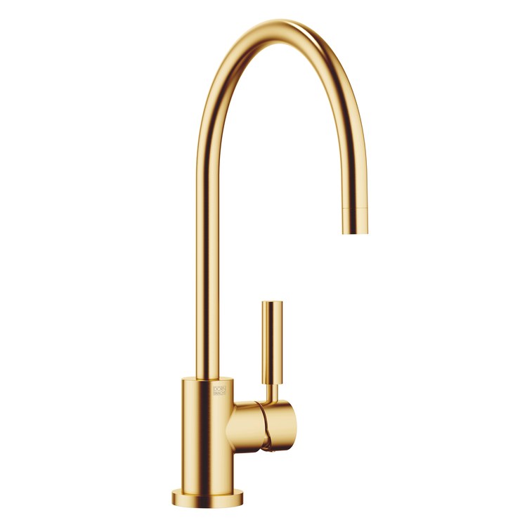 Kitchen Faucet TARA Mixer 1 Lever ADA Brushed Durabrass Pull Down Gooseneck 360 DEG Swivel 1 Hole Deck 1.5 Gallons per Minute - Image 1