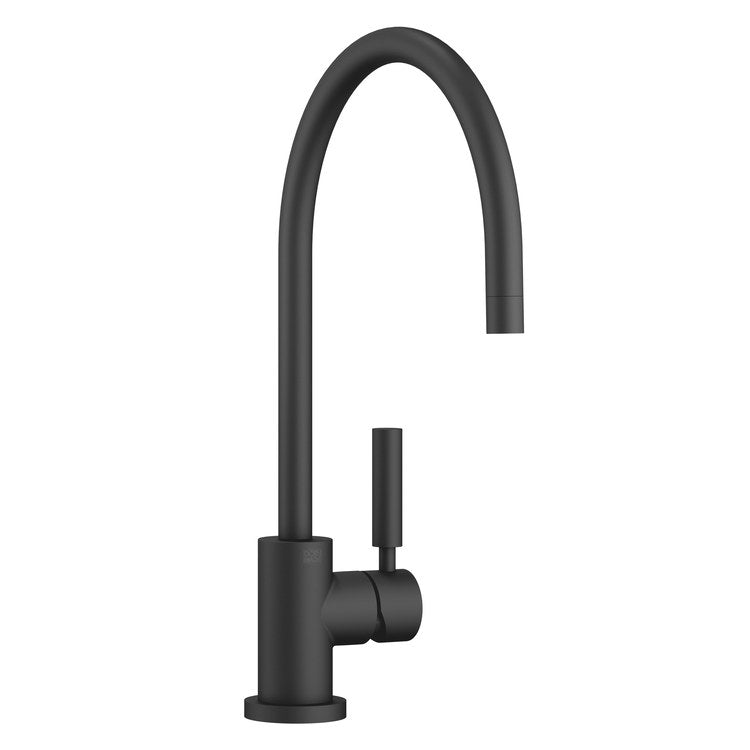 Kitchen Faucet TARA Mixer 1 Lever ADA Matte Black Pull Down Gooseneck 360 DEG Swivel 1 Hole Deck 1.5 Gallons per Minute - Image 1
