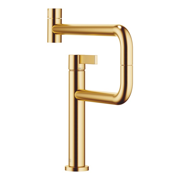 Kitchen Faucet TARA ULTRA PIVOT Mixer 1 Lever ADA Brushed Durabrass Swivel 360DEG 1 Hole 1.5 Gallons per Minute