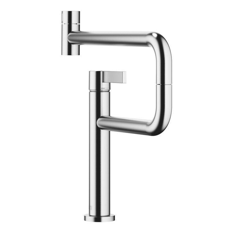 Kitchen Faucet TARA ULTRA PIVOT Mixer 1 Lever ADA Brushed Chrome Swivel 360DEG 1 Hole 1.5 Gallons per Minute - Image 1