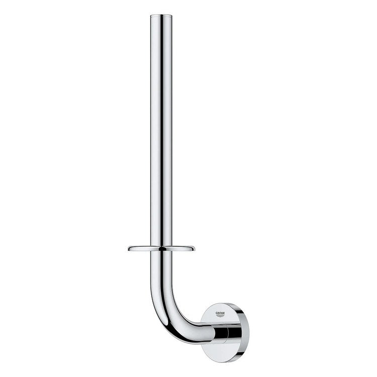 Toilet Paper Holder Essentials Double StarLight Chrome Metal 4-9/16 Inch Wall - Image 1