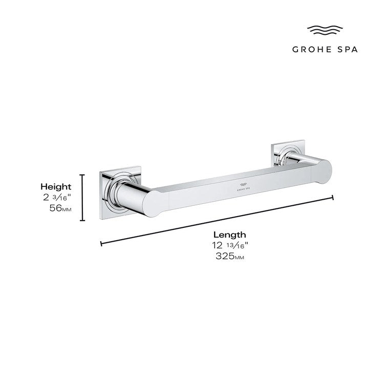 Grab Bar Allure 12 Inch StarLight Chrome Wall - Image 3