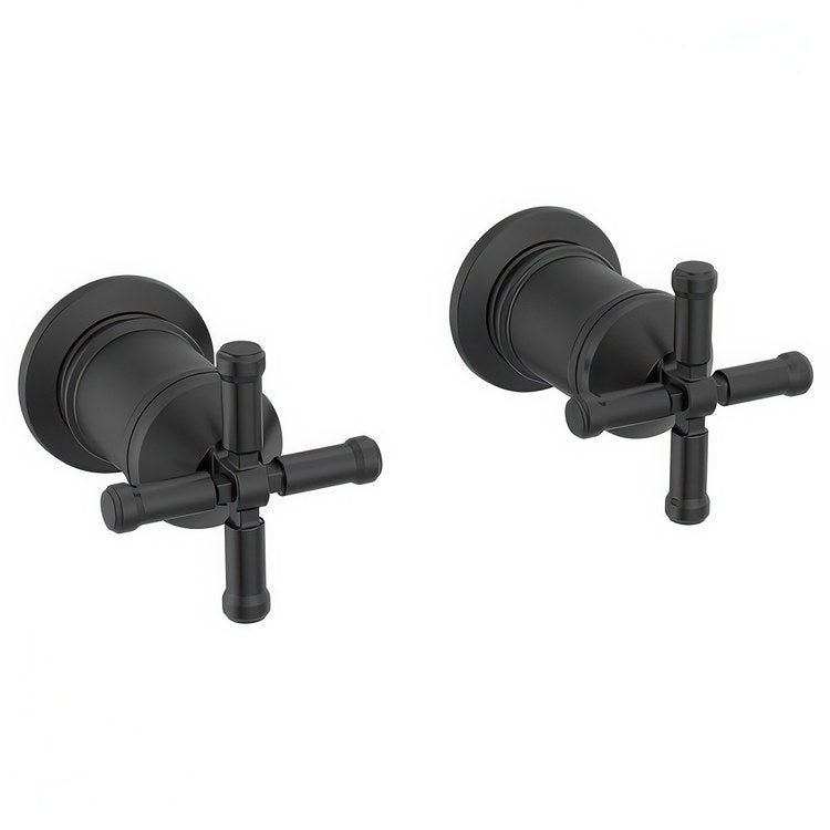 Handle Kit Broderick Brass 2 Cross Matte Black ADA for Wall Mount Filler