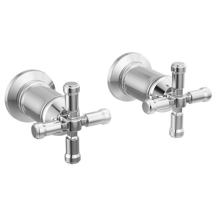 Handle Kit Broderick Brass 2 Cross Lumicoat Chrome ADA for Faucet - Image 1