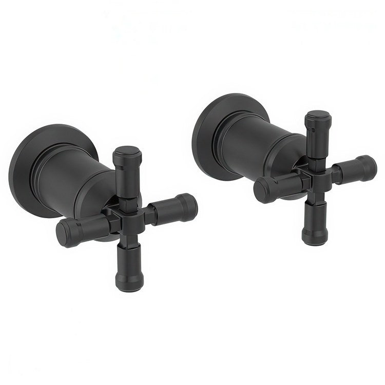 Handle Kit Broderick Brass 2 Cross Matte Black ADA for Faucet - Image 1