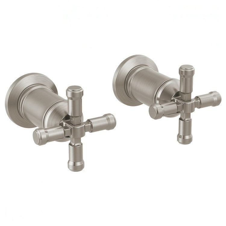 Handle Kit Broderick Brass 2 Cross Lumicoat Stainless Steel ADA for Faucet