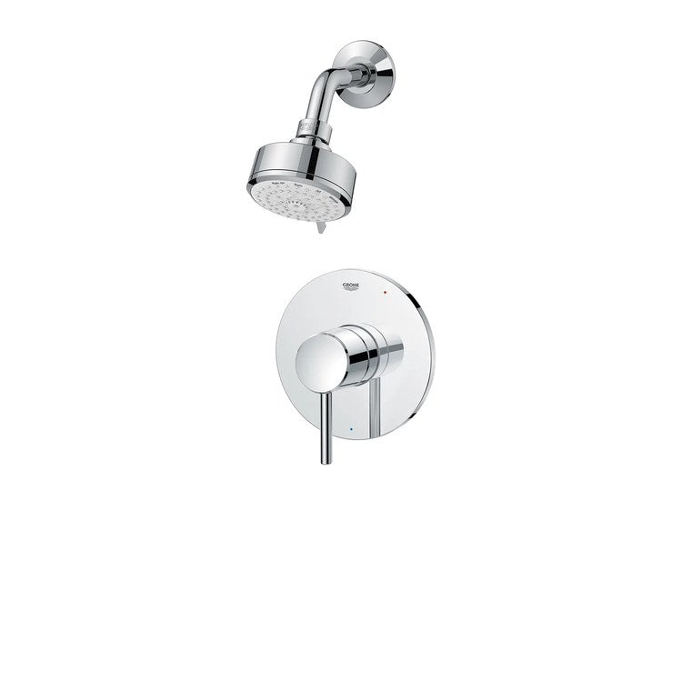 Pressure Balance Valve Trim Concetto 1 Metal Lever StarLight Chrome WaterSense ADA for Shower Only - Image 2