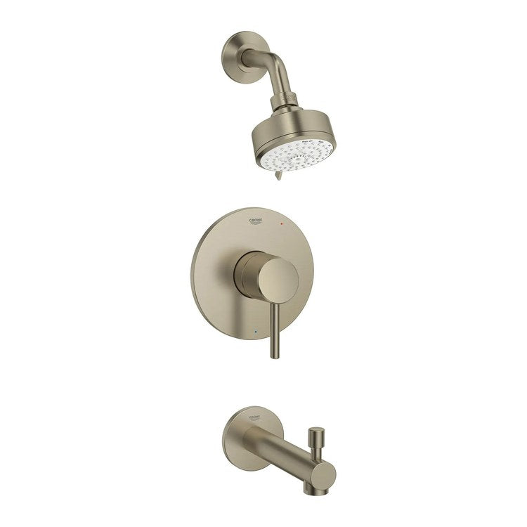 Pressure Balance Valve Trim Concetto 1 Metal Lever Brushed Nickel Infinity WaterSense ADA for Tub and Shower