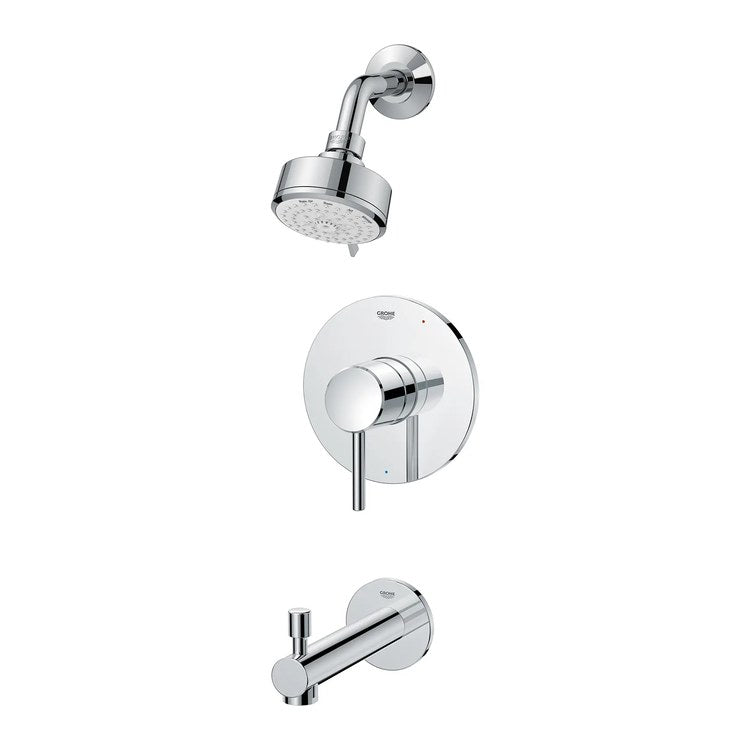 Pressure Balance Valve Trim Concetto 1 Metal Lever StarLight Chrome WaterSense ADA for Tub and Shower - Image 2