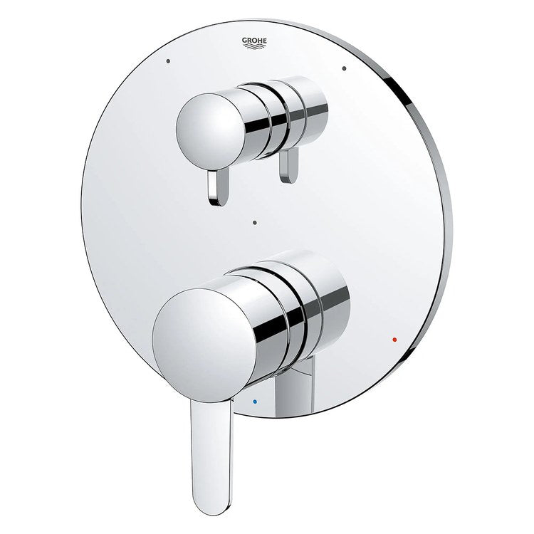 Pressure Balance Valve Trim Cosmopolitan with 3 Way Diverter/Cartridge 2 Metal Lever StarLight Chrome ADA - Image 1