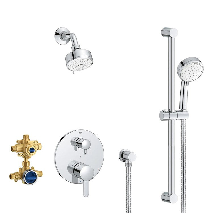 Pressure Balance Valve Trim Cosmopolitan 2 Lever StarLight Chrome WaterSense - Image 1