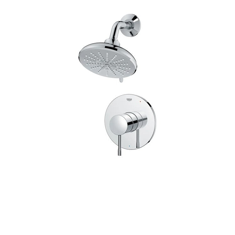 Pressure Balance Valve Trim Essence 1 Metal Lever StarLight Chrome WaterSense ADA for Shower Only - Image 2