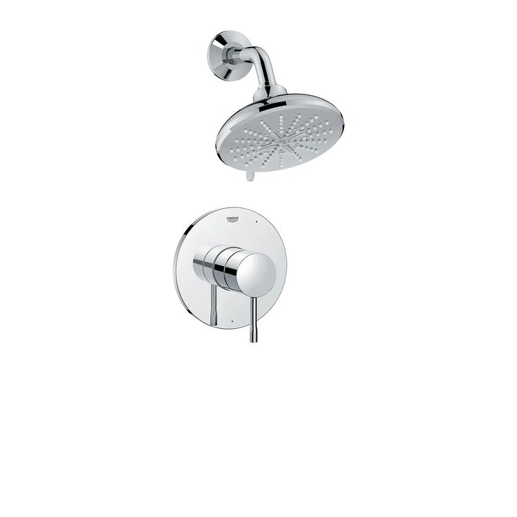 Pressure Balance Valve Trim Essence 1 Metal Lever StarLight Chrome WaterSense ADA for Shower Only - Image 1