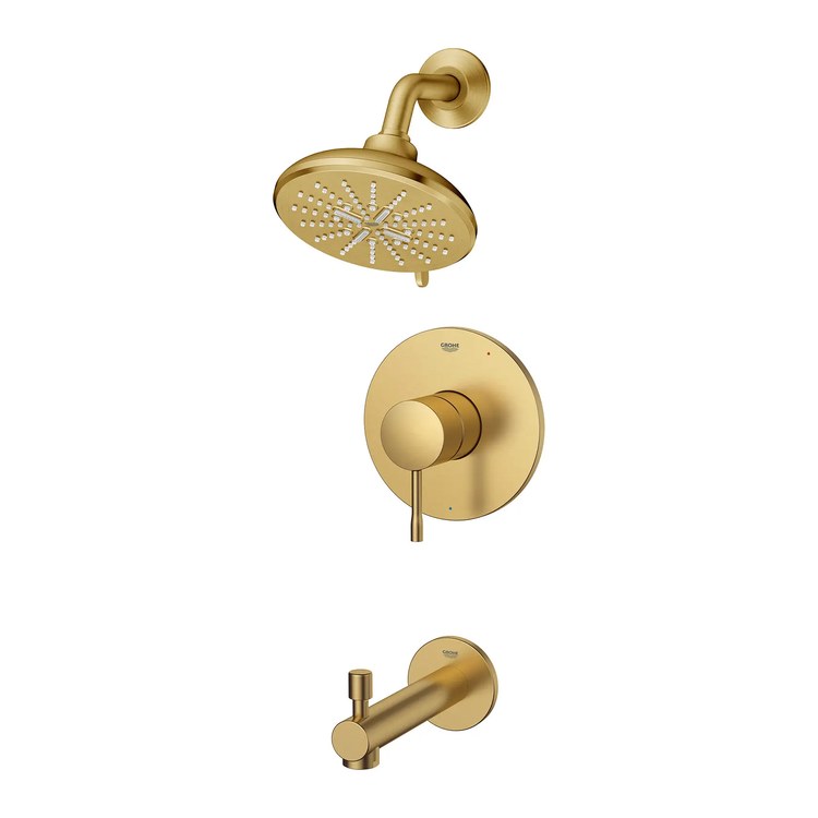 Pressure Balance Valve Trim Essence 1 Metal Lever Brushed Cool Sunrise WaterSense ADA for Tub and Shower - Image 2