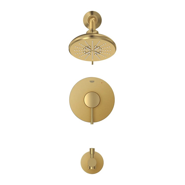 Pressure Balance Valve Trim Essence 1 Metal Lever Brushed Cool Sunrise WaterSense ADA for Tub and Shower - Image 3