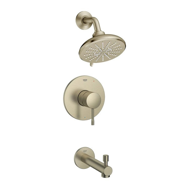 Pressure Balance Valve Trim Essence 1 Metal Lever Brushed Nickel Infinity WaterSense ADA for Tub and Shower - Image 1