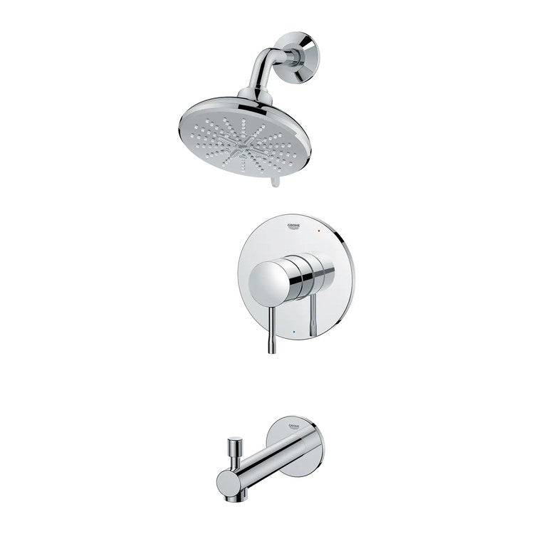 Pressure Balance Valve Trim Essence 1 Metal Lever StarLight Chrome WaterSense ADA for Tub and Shower - Image 2